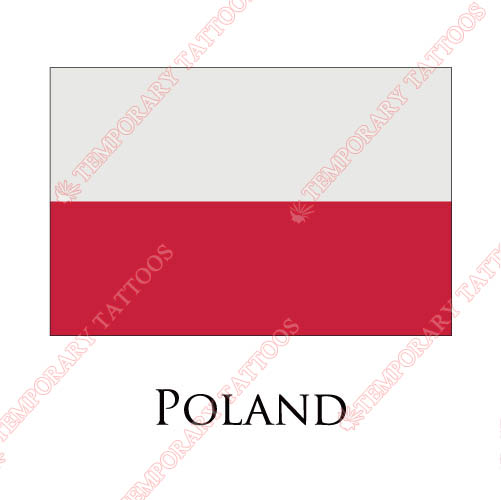 Poland flag Customize Temporary Tattoos Stickers NO.1959